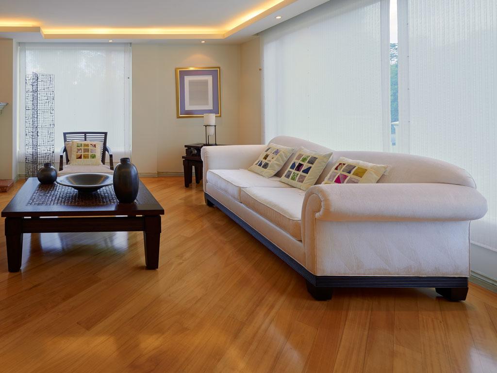 Hardwood flooring for a living room