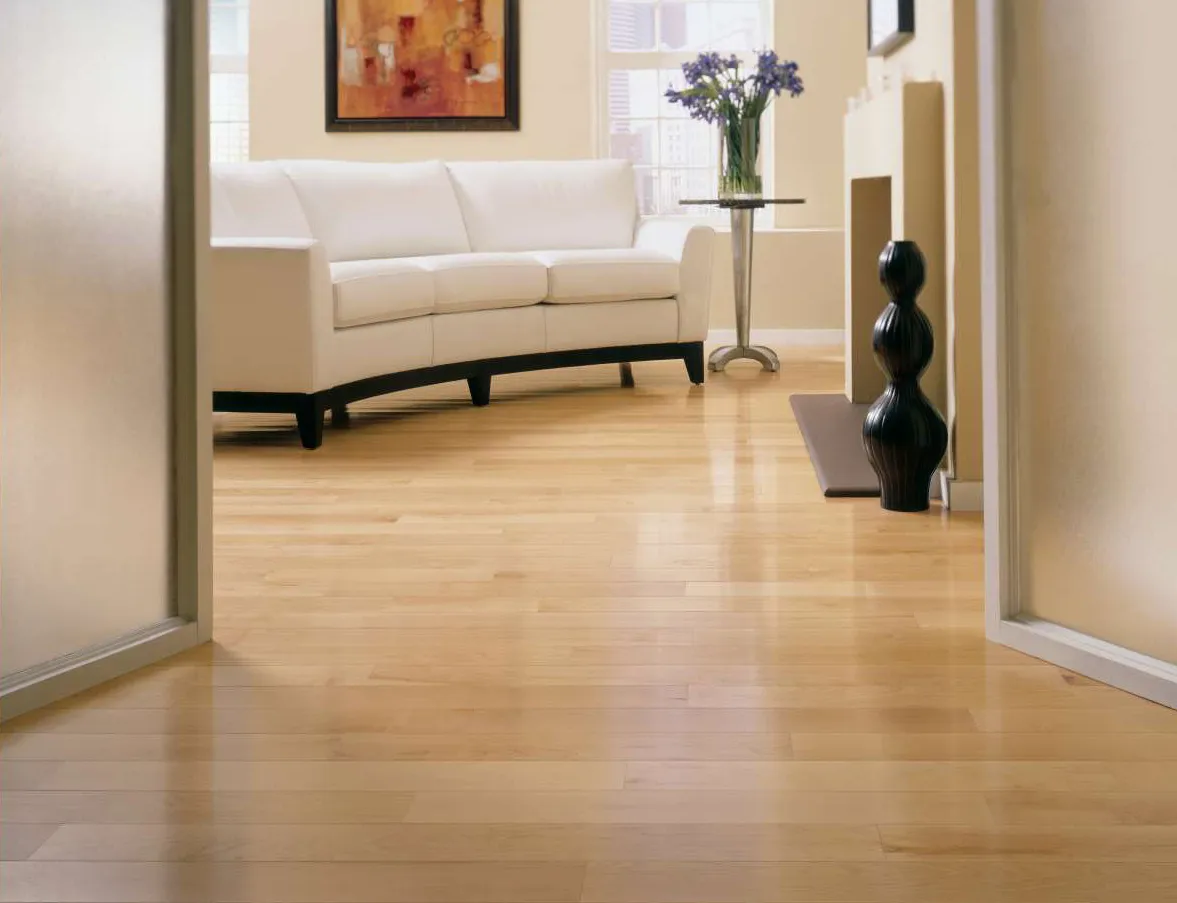 Maple hardwood flooring