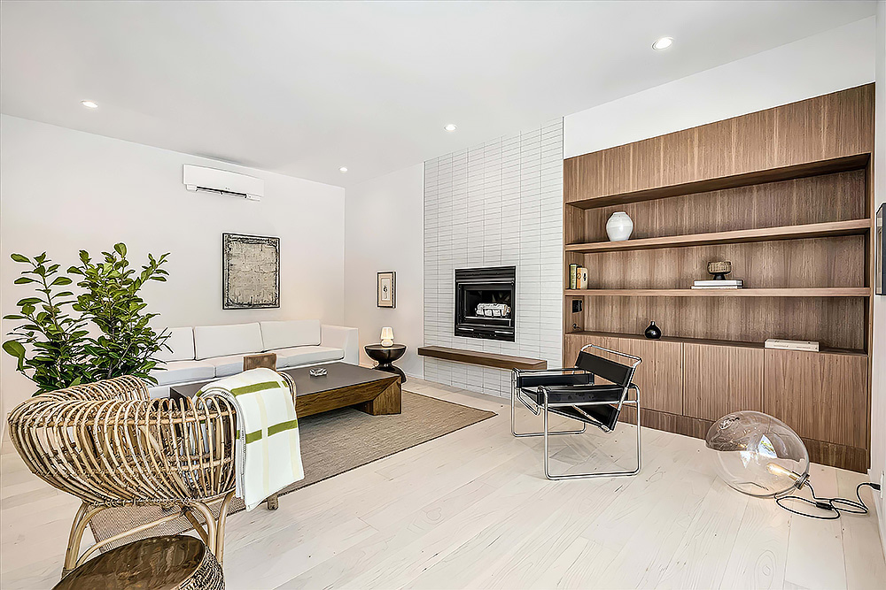 Beautiful maple hardwood flooring in a home.