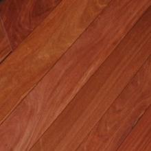 Beautiful example of SOLID Santos Mahogany hardwood flooring.